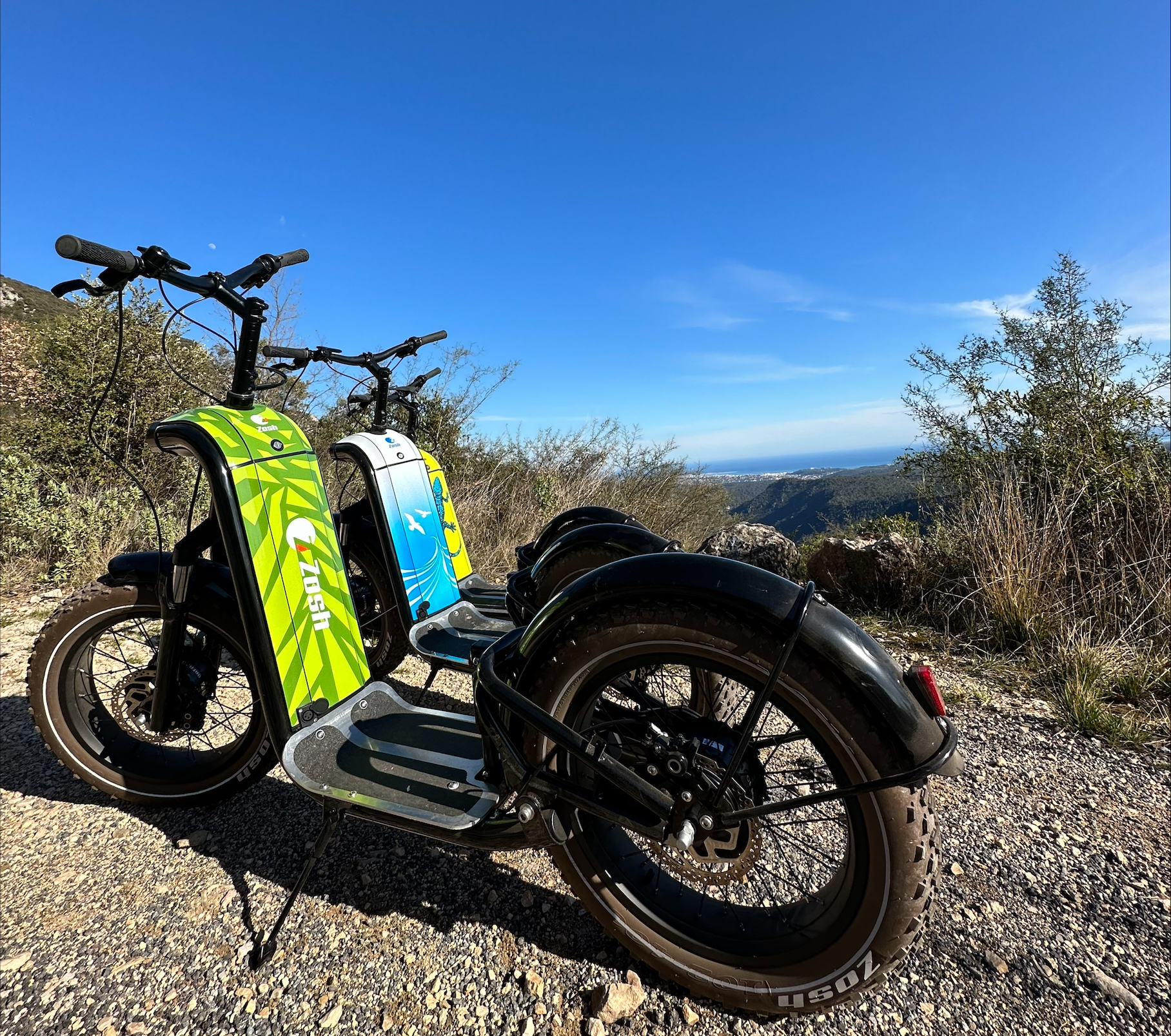 Balades en trottinette électrique dans les Alpes Maritimes, autour de Vence avec Trott Azur ride